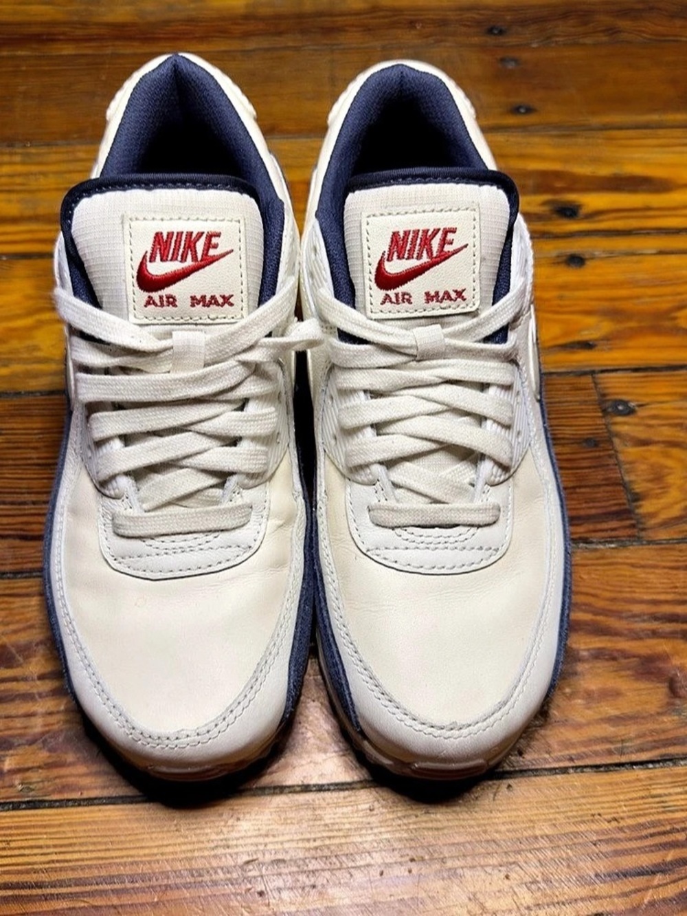 Nike Air Max 90 Essential Midnight Navy University Red Sneakers
